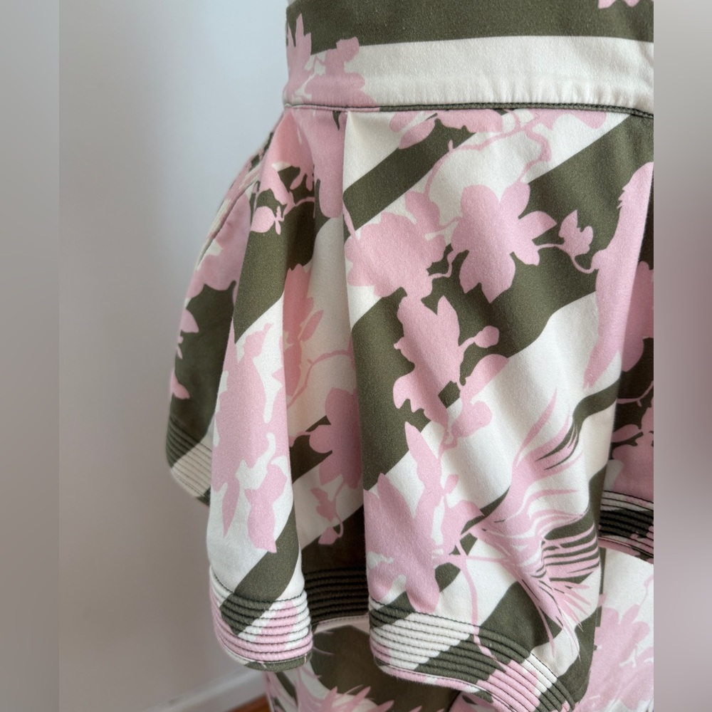 *Sold* Johanna Ortiz 2017 collection Pink & Olive Green Floral Wrap Skirt - Picture 6 of 10